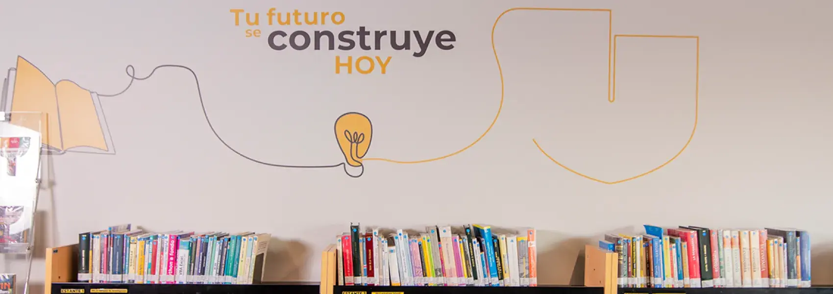 Estantes de libros.